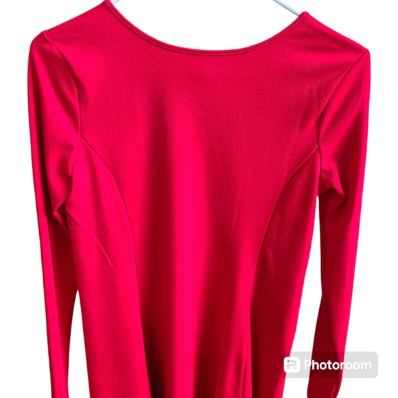 Old Navy Long Sleeve V-Neck A-Line Knit Dress Womens‎ Small Red Pullover … - Picture 8 of 10